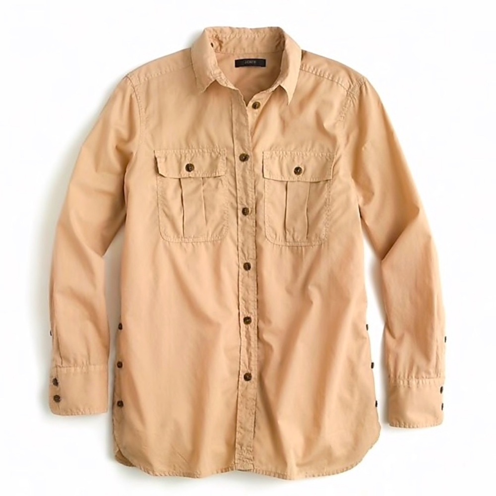 J crew garment dyed fatigue shirt